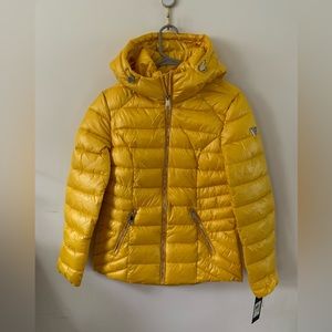 Yellow Guess Puffer Size M